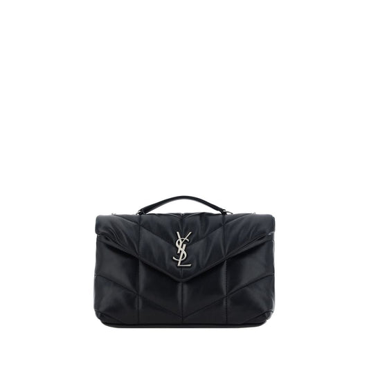 Saint Laurent College Medium Black Quilted Lambskin Shoulder Bag