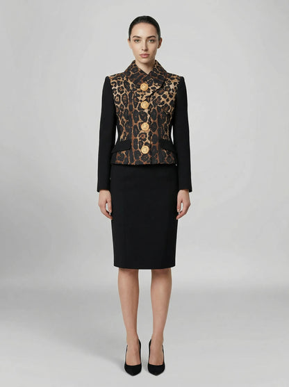 Dolce & Gabbana Black Metallic Fibre Jacket