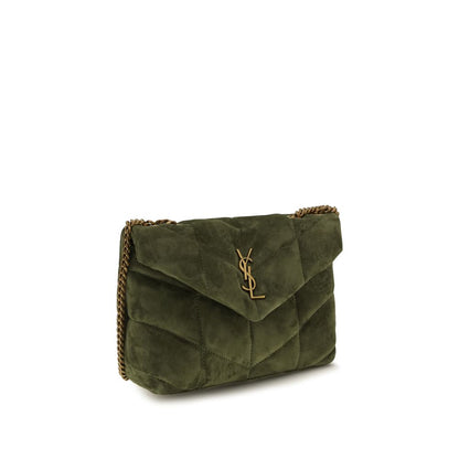 Saint Laurent LouLou Puffer Toy Bicolor Calfskin Shoulder Bag