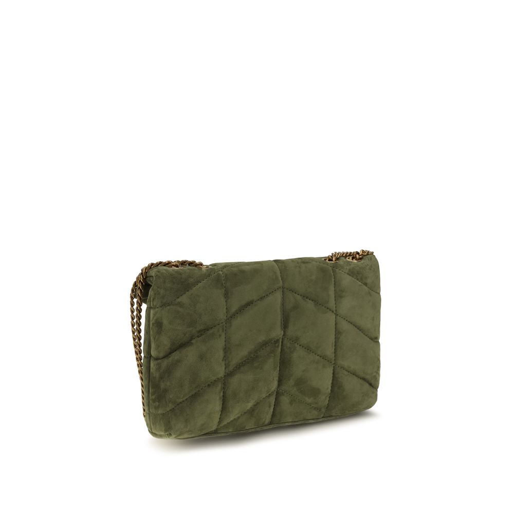 Saint Laurent LouLou Puffer Toy Bicolor Calfskin Shoulder Bag