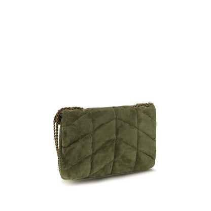 Saint Laurent LouLou Puffer Toy Bicolor Calfskin Shoulder Bag