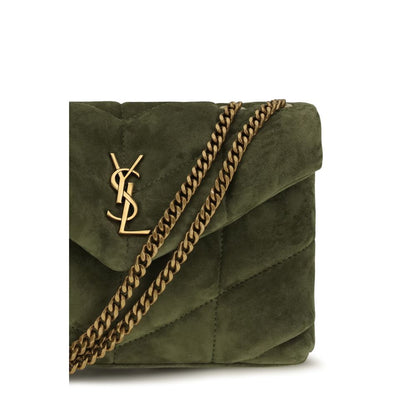 Saint Laurent LouLou Puffer Toy Bicolor Calfskin Shoulder Bag