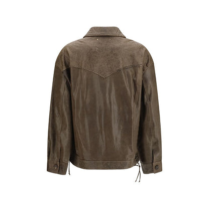 Golden Goose Babete Brown Lambskin Leather Jacket