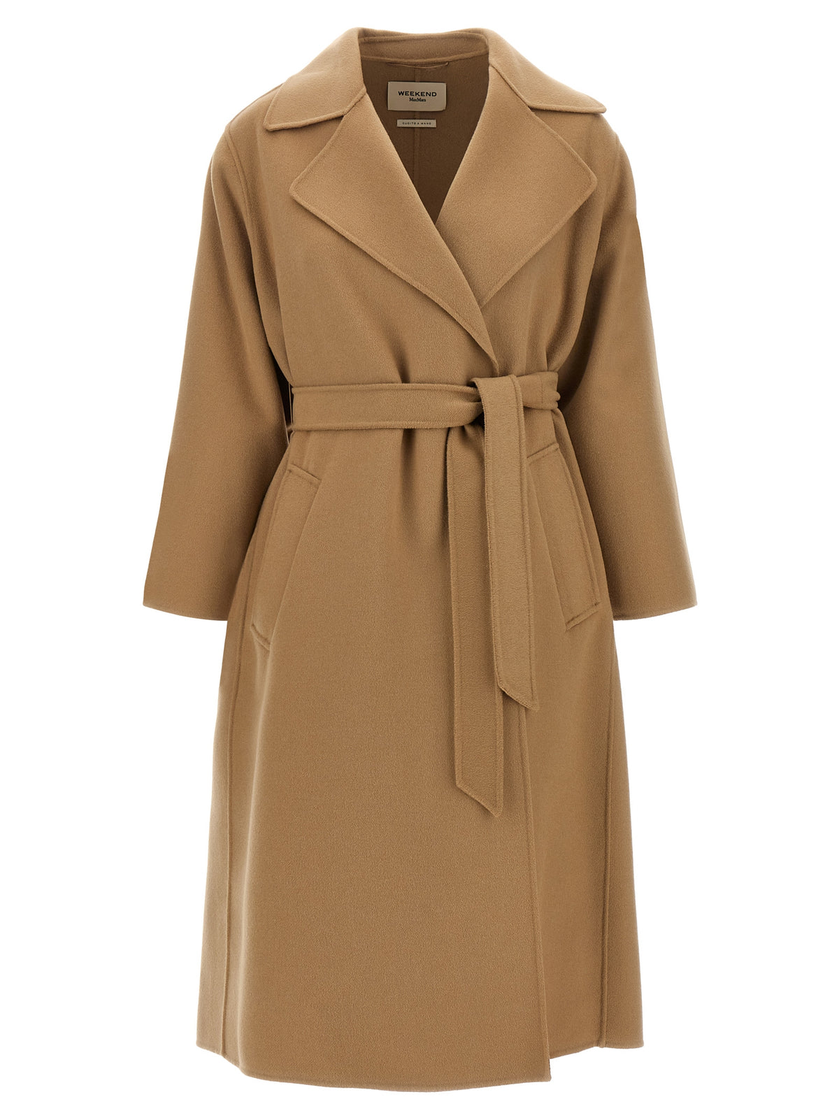 Weekend Max Mara Operoso Beige Virgin Wool Coat
