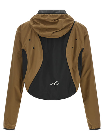 Balenciaga Hooded Brown Technical Shell Jacket