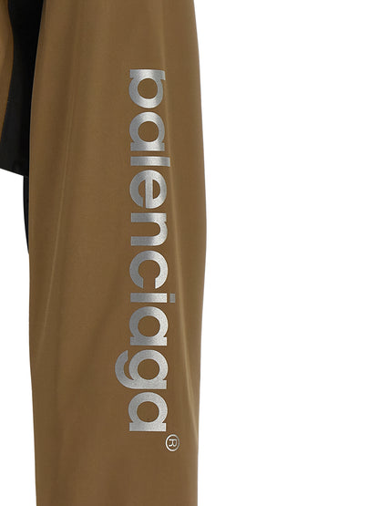 Balenciaga Hooded Brown Technical Shell Jacket