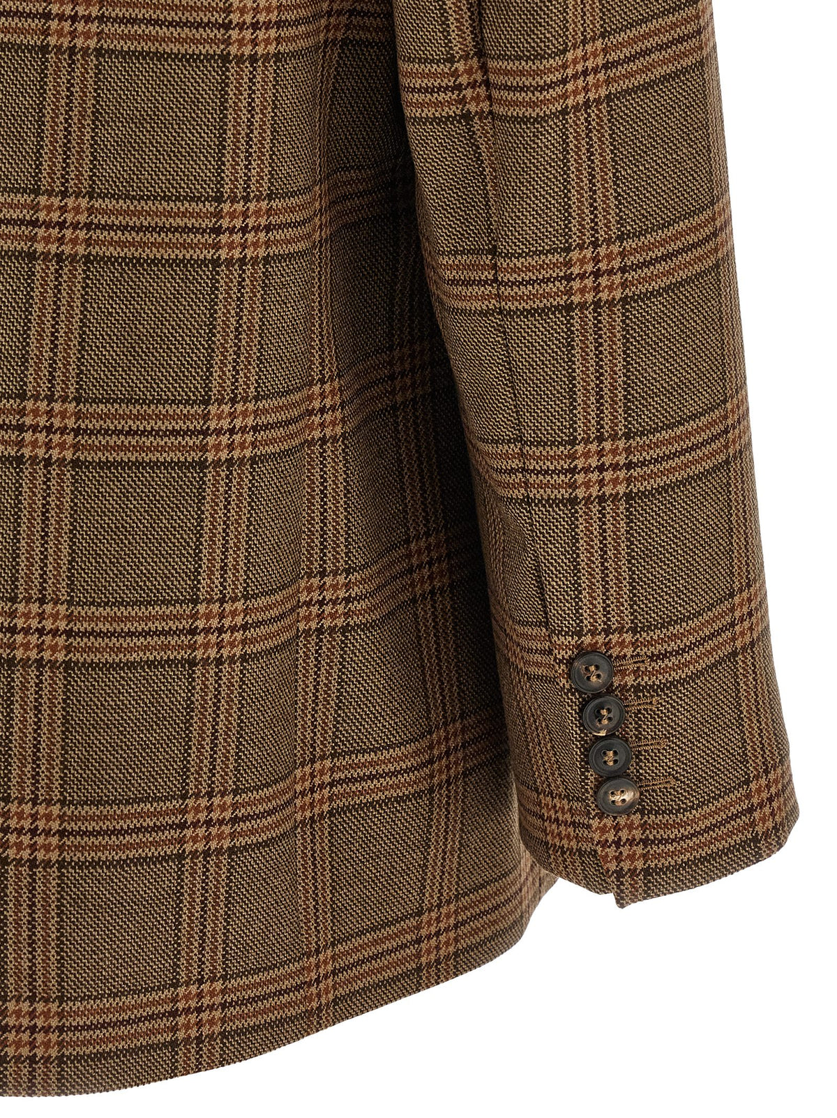 Max Mara Studio Brown MstAlca Wool Check Blazer