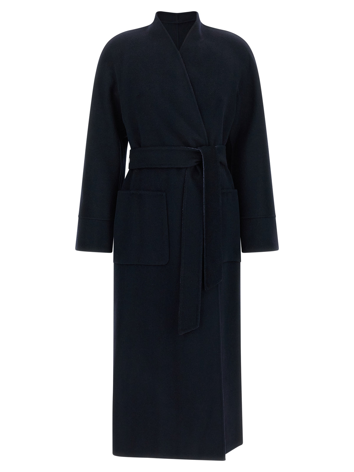 Max Mara Studio Nodo Multicolor Reversible Wool Coat