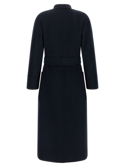 Max Mara Studio Nodo Multicolor Reversible Wool Coat