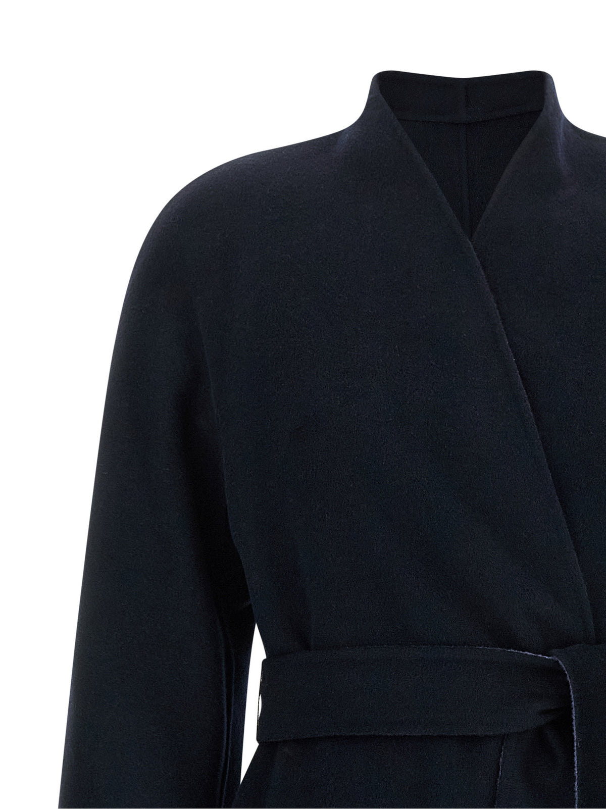 Max Mara Studio Nodo Multicolor Reversible Wool Coat