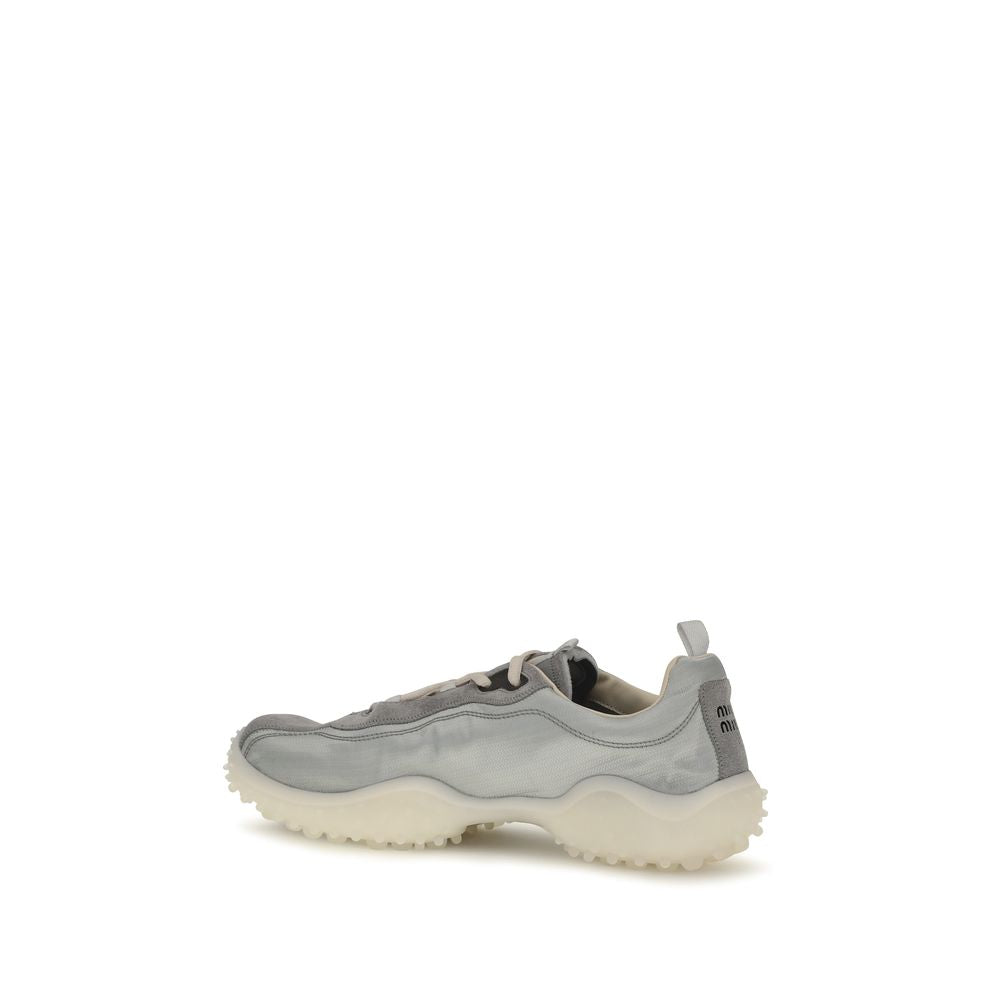 Miu Miu Bubble Gray Fabric Chunky Sneakers