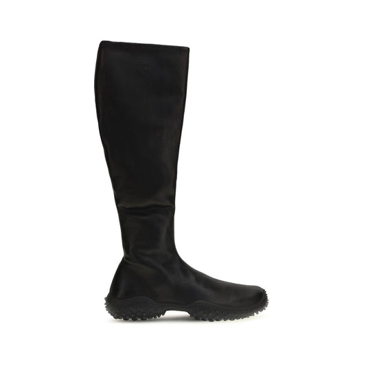 Miu Miu Stretch Nappa Black Nappa Leather Ankle Boots