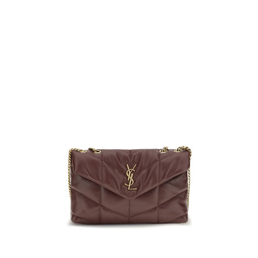 Saint Laurent Puffer Toy Dark Cherry Quilted Lambskin Shoulder Bag