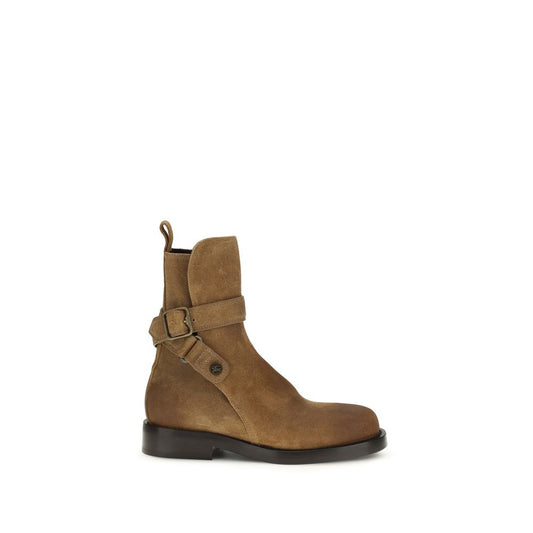 Burberry Brown Calfskin Lace-Up Ankle Boots