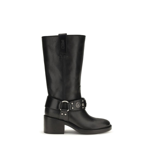 Chloé Dakota Black Calf Leather Knee-High Boots