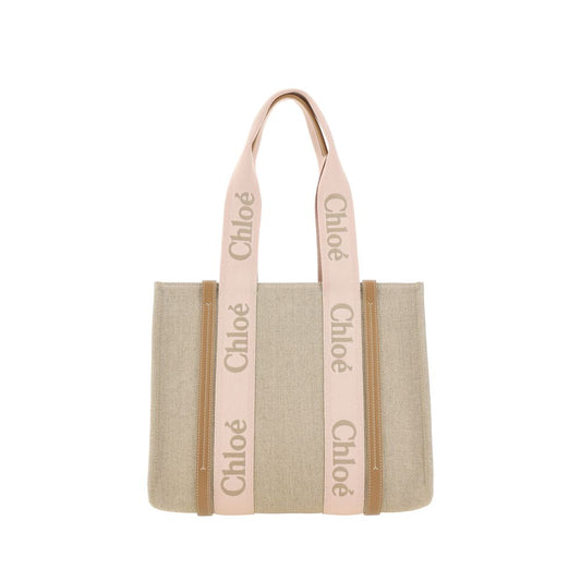 Chloé Woody Linen Shoulder Bag