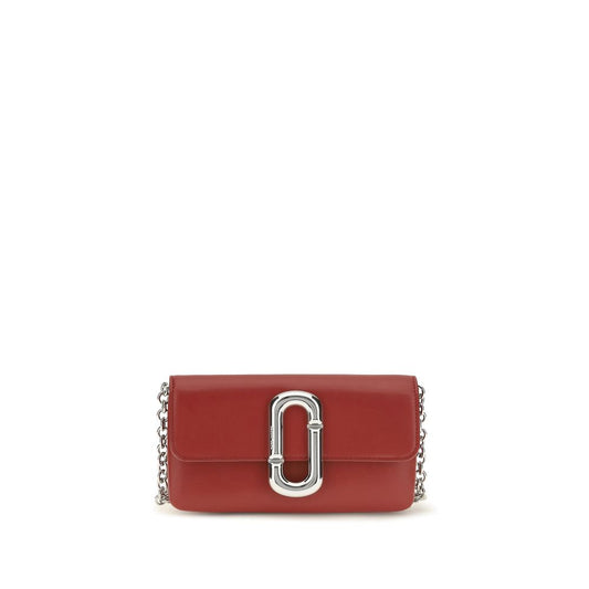 Marc Jacobs Snapshot Chain Red Saffiano Leather Wallet