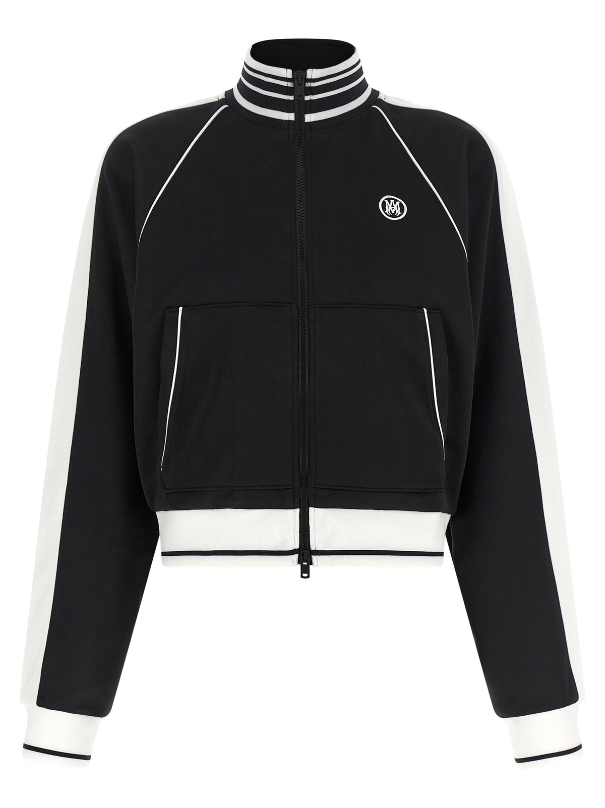 Amiri MA Monogram Contrast-Trim Black Track Jacket