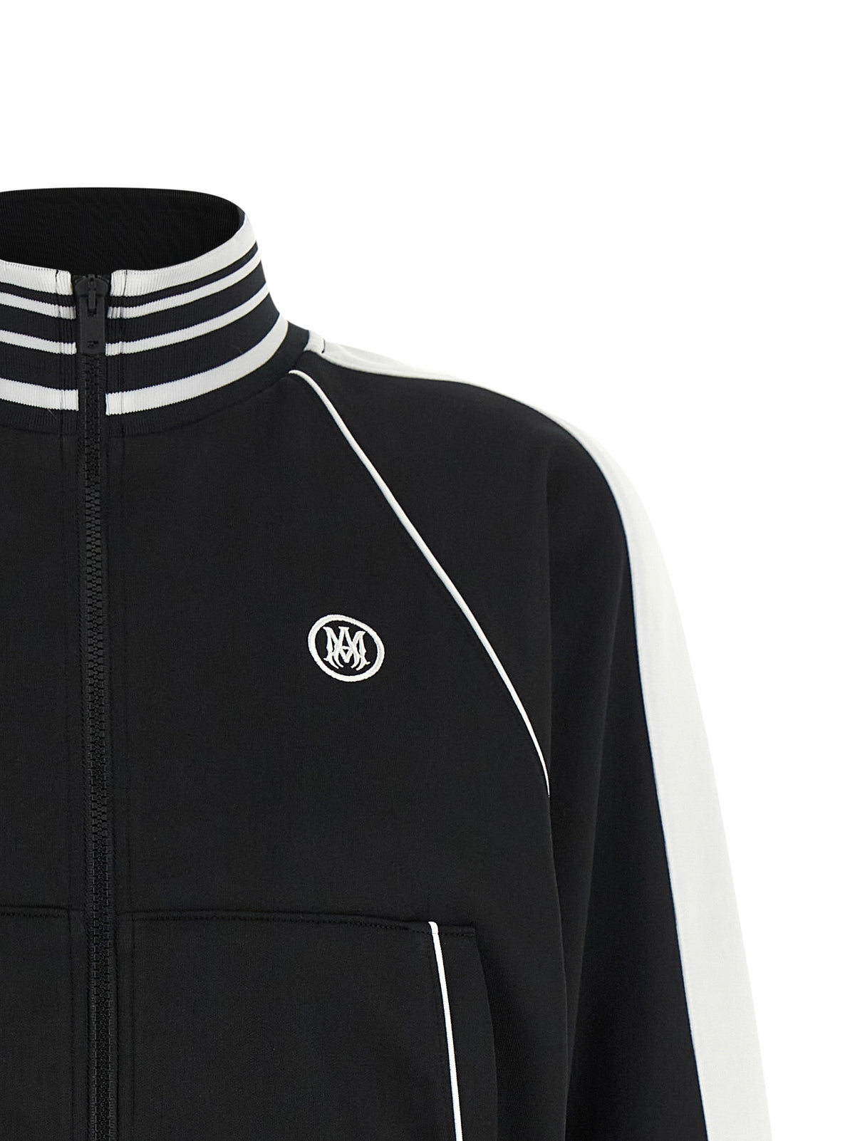 Amiri MA Monogram Contrast-Trim Black Track Jacket