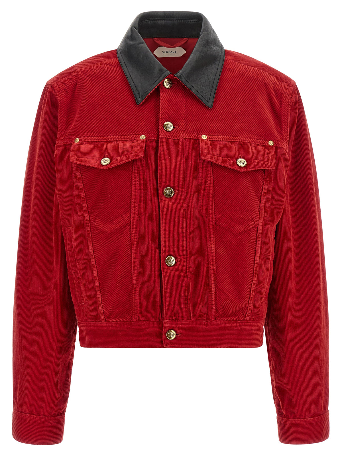 Versace Red Cotton Velvet Jacket