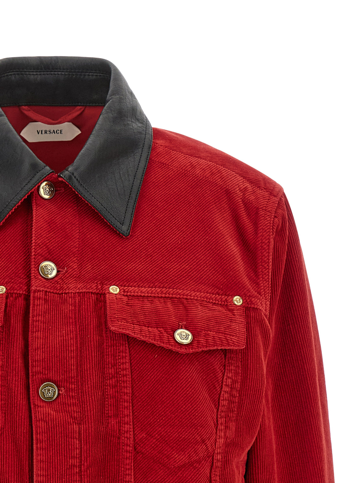 Versace Red Cotton Velvet Jacket