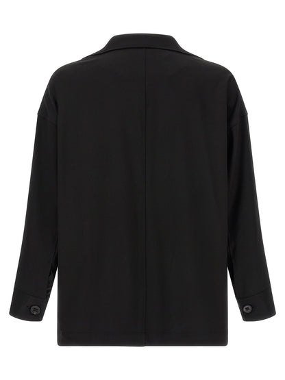 Y-3 Black Chore Wool-Blend Blazer