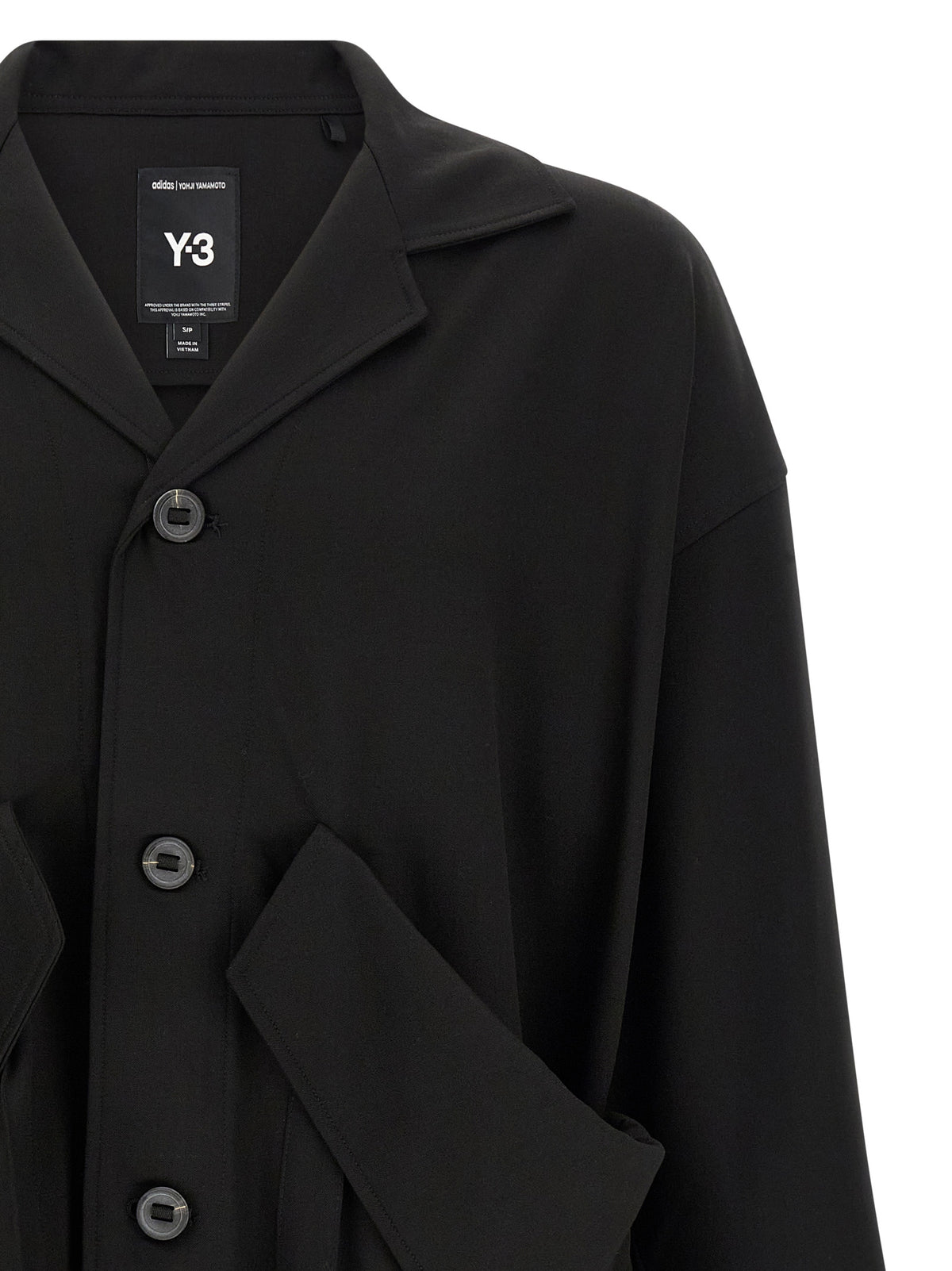 Y-3 Black Chore Wool-Blend Blazer