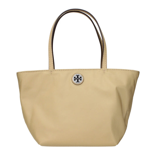 Tory Burch Piper Beige Nylon Small Tote