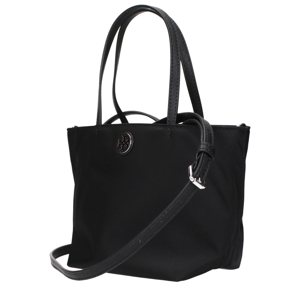 Tory Burch Piper Black Nylon Mini Tote Bag