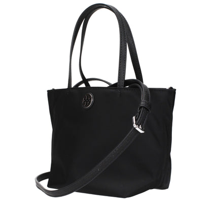 Tory Burch Piper Black Nylon Mini Tote Bag