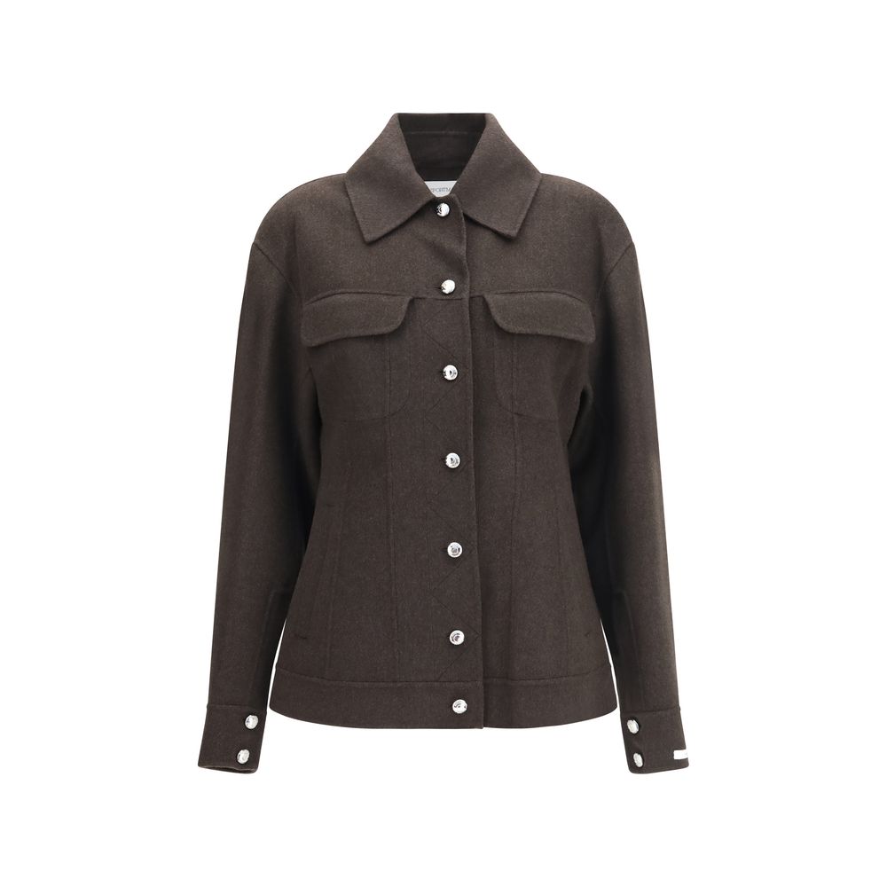 Max Mara Sportmax Calcio Brown Virgin Wool Jacket