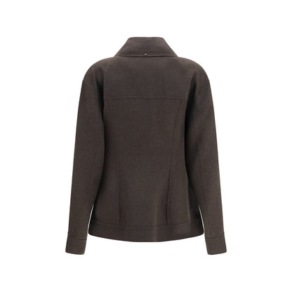 Max Mara Sportmax Calcio Brown Virgin Wool Jacket
