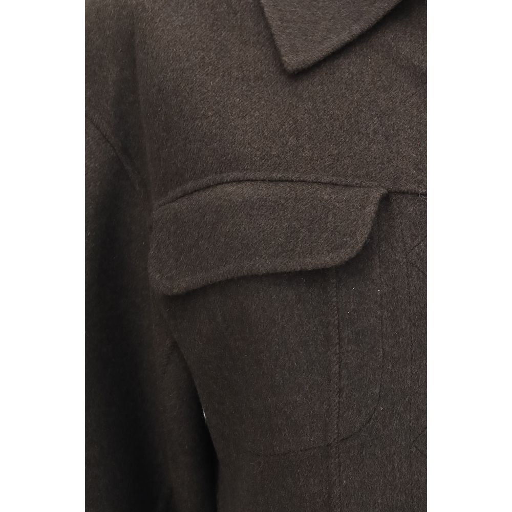 Max Mara Sportmax Calcio Brown Virgin Wool Jacket