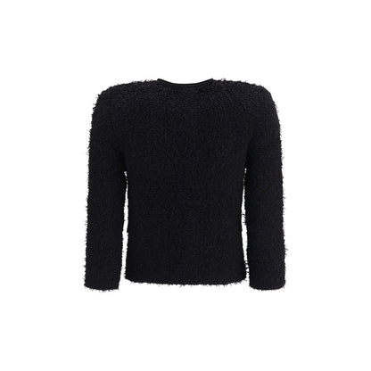 Balmain Black Metallic Tweed Cropped Jacket