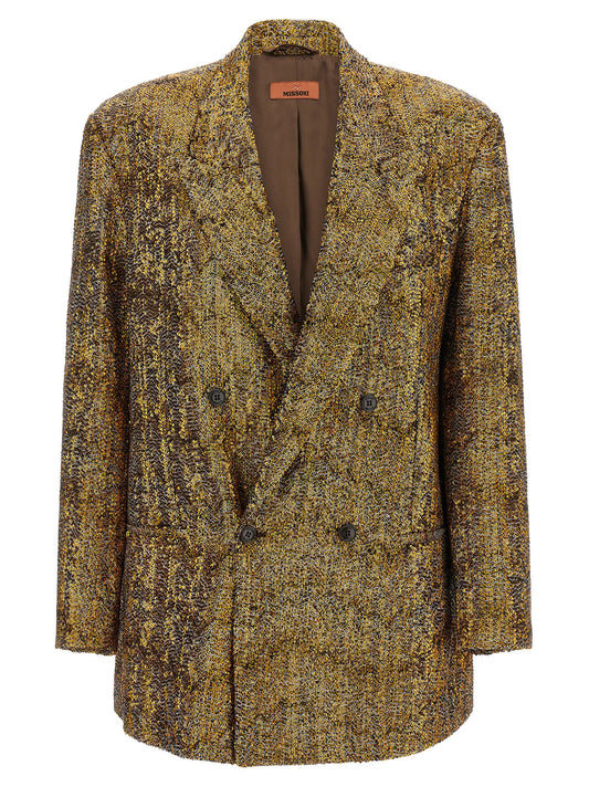 Missoni Gold Sequin Double-Breasted Blazer