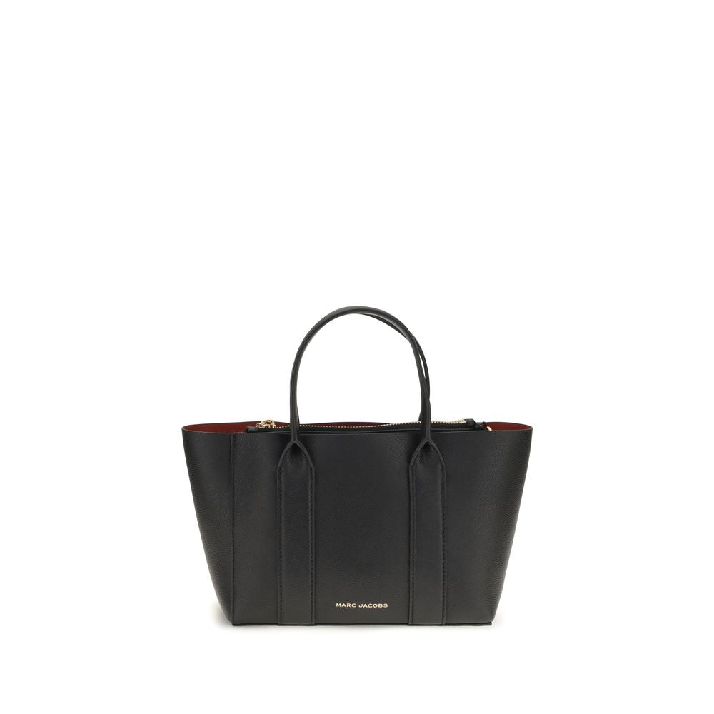 Marc Jacobs Pop J Small Work Tote Black Pebble Leather Bag