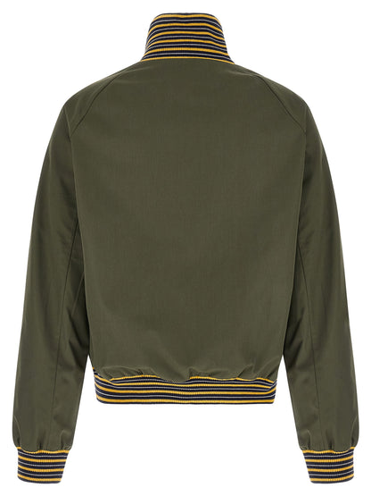 Prada Bicolor Poplin Bomber Jacket
