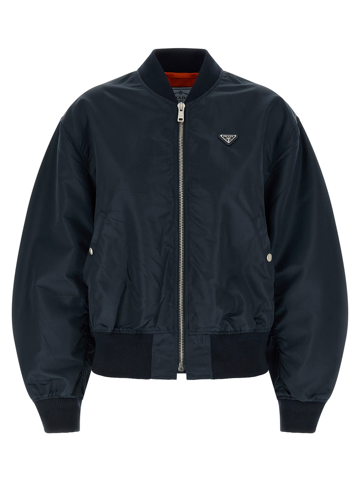 Prada Blue Nylon Twill Bomber Jacket