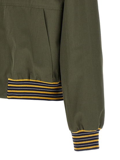 Prada Bicolor Poplin Bomber Jacket