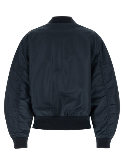 Prada Blue Nylon Twill Bomber Jacket