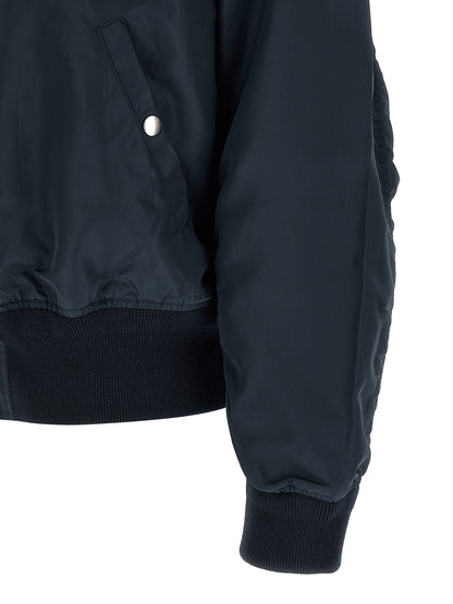 Prada Blue Nylon Twill Bomber Jacket