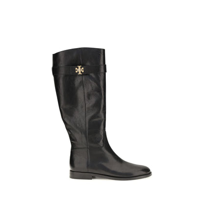 Black Calf Leather Bos Taurus Lace-Up Boots