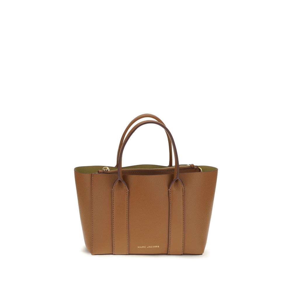 Marc Jacobs Pop J Small Work Tote Brown Pebble Leather Bag