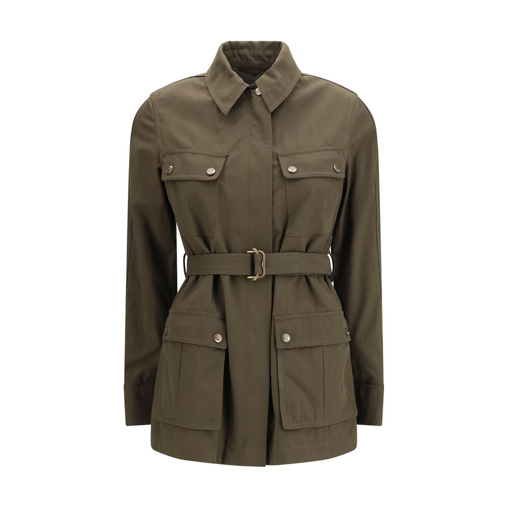 Burberry Belted Gabardine Safari Jacket