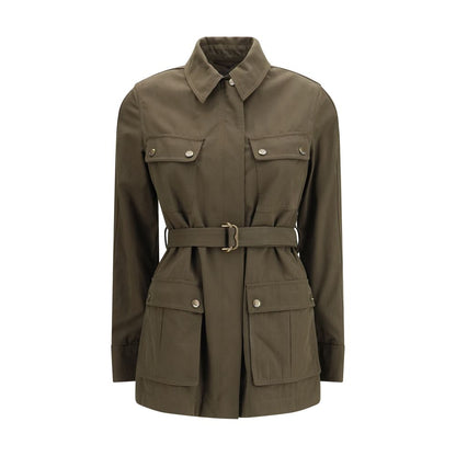 Burberry Belted Gabardine Safari Jacket