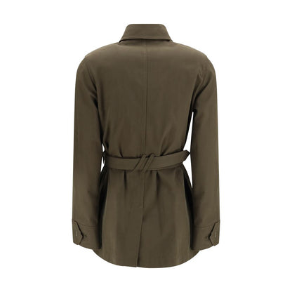 Burberry Belted Gabardine Safari Jacket