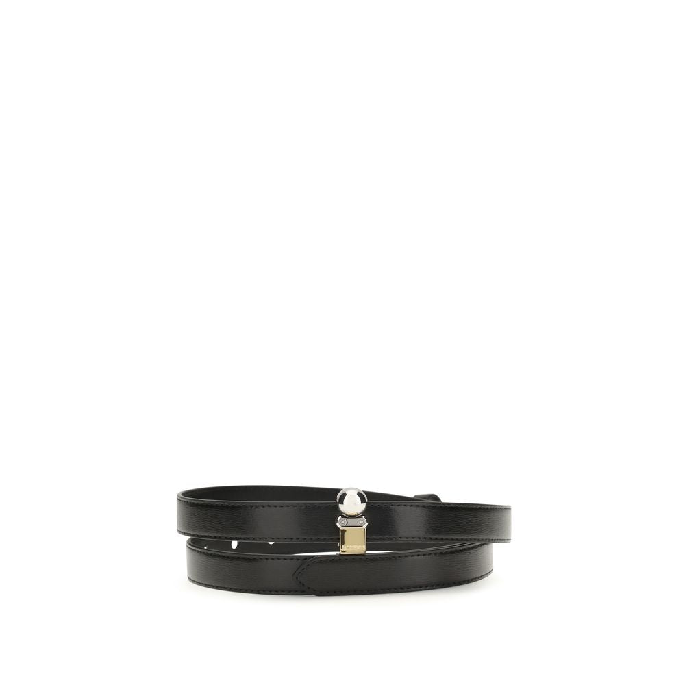 Jacquemus Citta Black Leather Belt