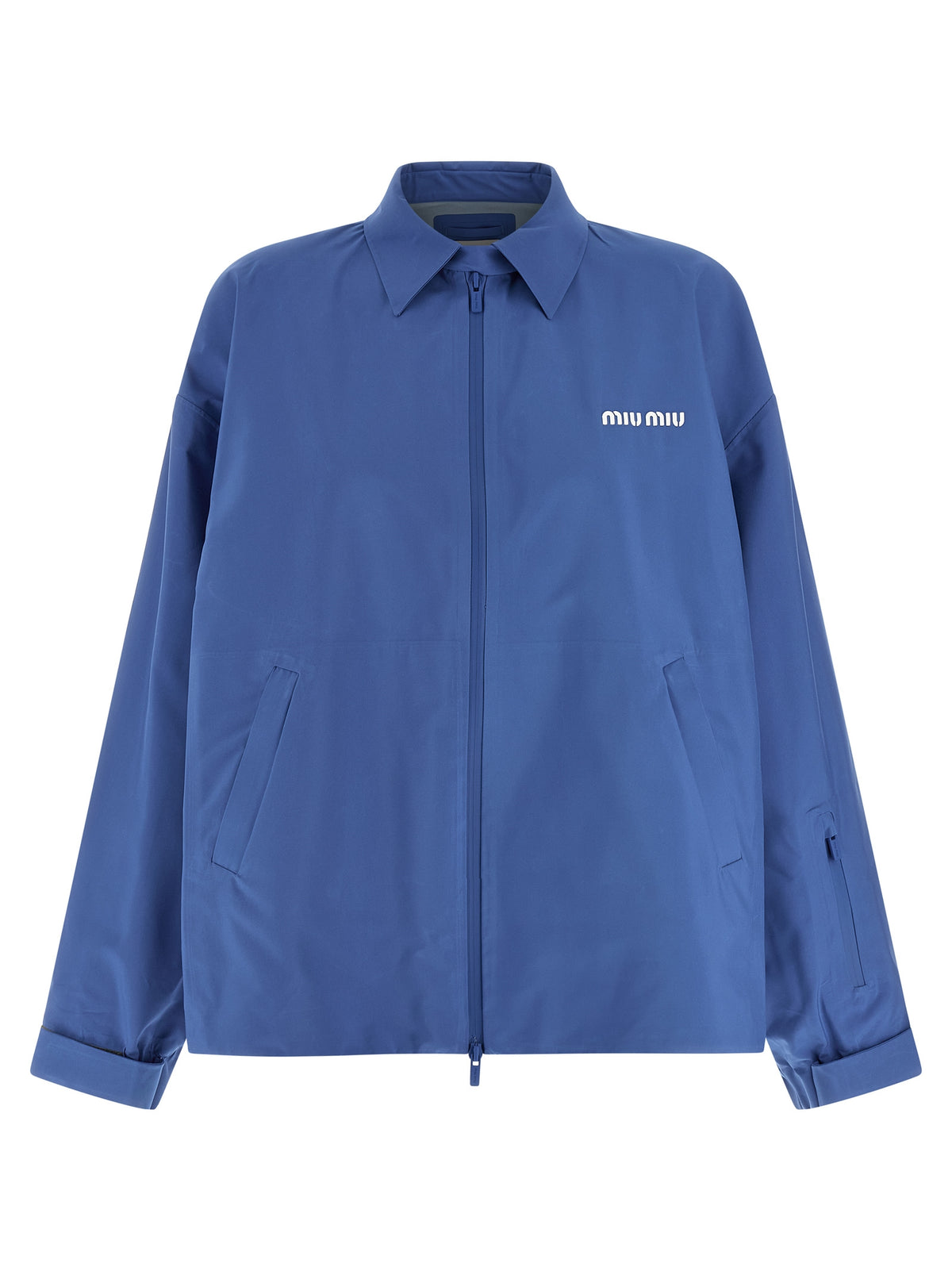 Miu Miu Blue Technical Canvas Anorak