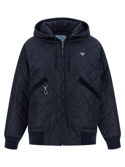 Prada Blue Quilted Nylon Jacket