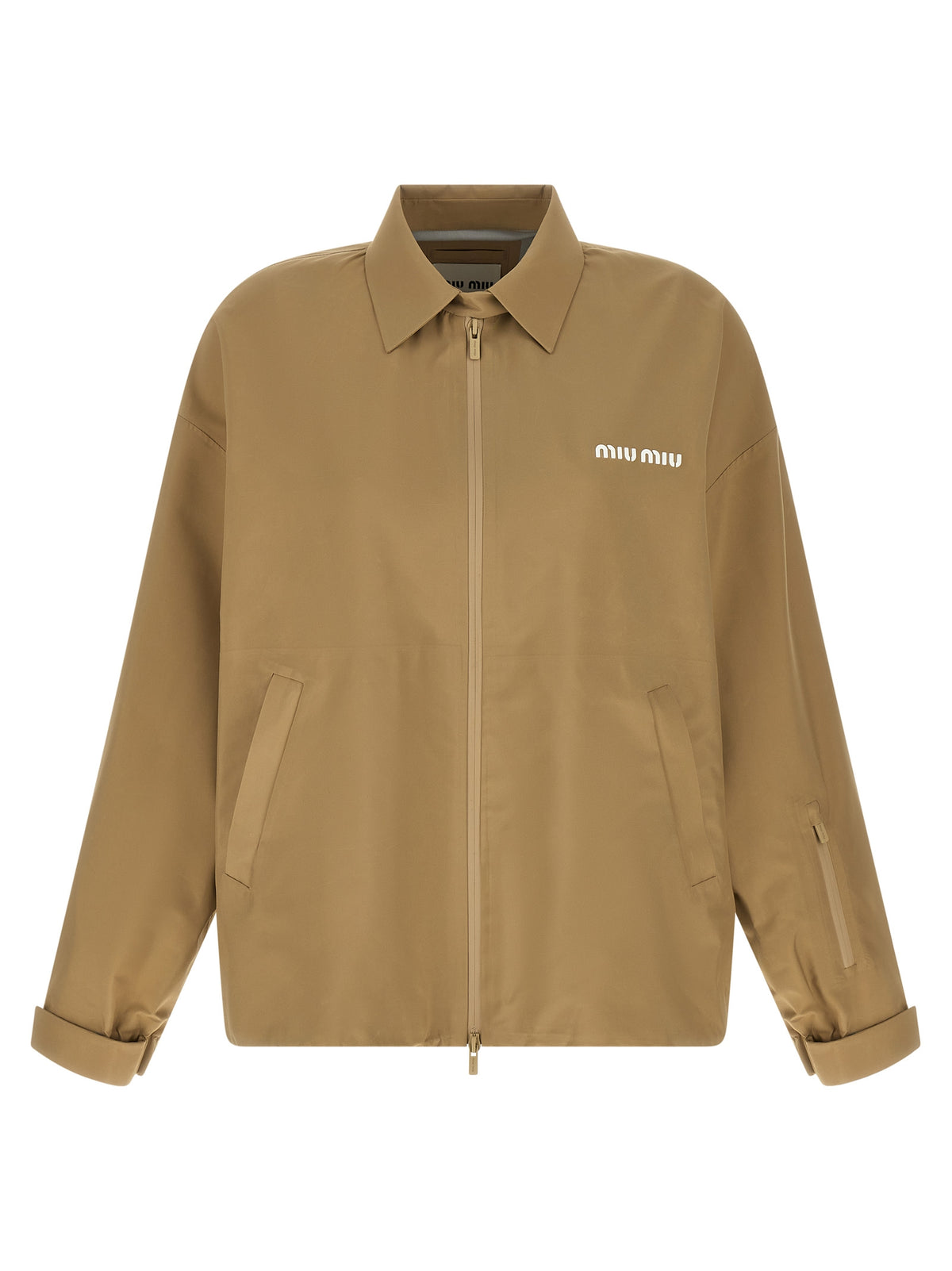 Miu Miu Beige Technical Canvas Anorak